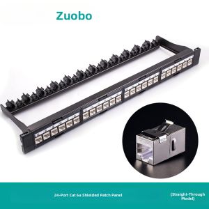 ZUOBO | RJ45 Patch Panel 19-inch Rack Mount Unshielded Direct-through Network and Phone Connection
