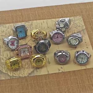 Ring Quartz Watch New Hot Sales Creative Alloy Shell Finger Square Dial Couple Men And Women