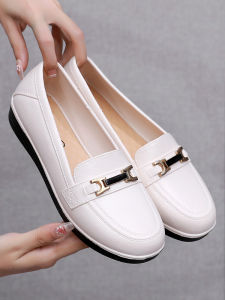 Rain Boots Womens Mid Heel Waterproof Shoes Short Non-Slip Thick Sole Kitchen Work Nurse Low Top Shallow Mouth Plastic Shoes Ladieswear Wear