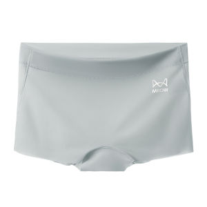 MiiOW | MiiOW Ice Silk Safety Pants Womens Seamless Underwear Briefs 2-in-1 2025 New Style Youth Mid Waist Cotton Lycra Blend Shorts