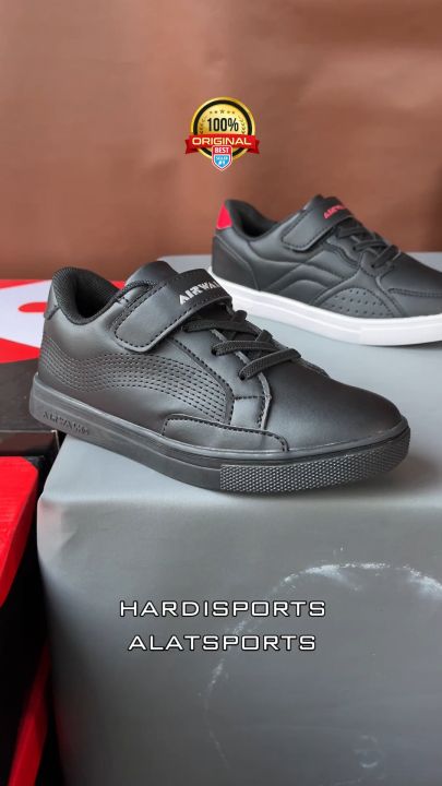 Sneakers Airwalk All Black Sepatu Airwalk Atlas Black Men Shoes