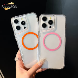 KISSCASE HD Clear Ultra Thin Phone Case For iphone 16 15 14 13 12 Pro Max Plus Magsafe Wireless Charging Transparent Acrylic Hard Anti-fall Shockproof Back Cover For iphone 16 15 14 13 12