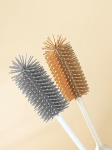 Ecoco Silicone Cup Brush 3-in-1 Bottle Brush Rim Brush Long Handle Crevice Brush Quick-drying