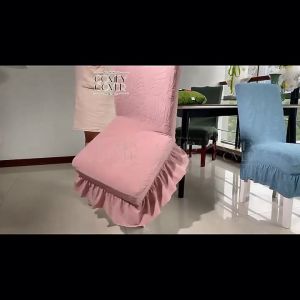 Waterproof cotton Skirt Dining Chair seat cover stretchable Universal thick lace chair cover