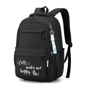 Middle School Bag for Girls Teenager Primary Student Backpack Women Cute Cartoon Casual 2024 Korean Bagpack Large Capacity 学生小猫书包