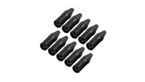 Ueblock✈ 10pcs XLR 3Pin Male DIY Audio Cable Mic Connectors Solder Plug Mic Adapters