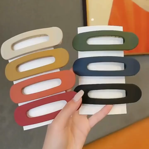 JEPITAN DUCK BILL LEBAR DOFF/Jedai Doff Bebek Pipih Bolong Besar/Jepit Rambut Bebek Matte Hair Clip