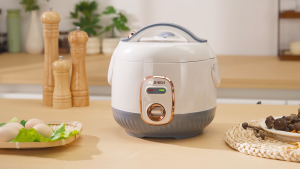 MEEVIDA Upgraded Version 400W Ceramic Non Stick Coating Electric Rice Cooker With Steamer Rapid Heating Pengukus Periuk Nasi Elektrik