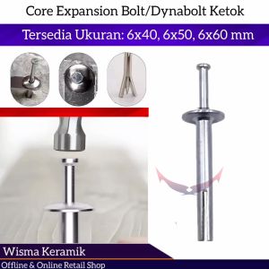 10 Pcs Paku M6 Expansion Bolt Dyna Bolt ketok 6x40 6x50 6x60 mm