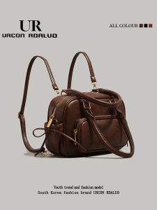 UR Simple Solid Color Bowling Bag Womens Summer New Versatile Commuter Double Shoulder Bag Small Design Single Shoulder Bag