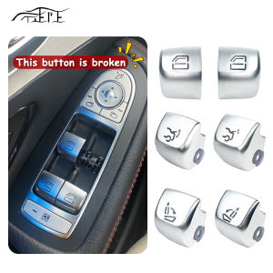 Nút đóng mở cửa sổ bao gồm kiểm soát thay thế cho Mercedes Benz C E GLC Class W213 W205 w253 W222 x253 C200 glc260 glc300 nâng cửa kính nội thất Mũ sửa chữa Bạc