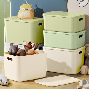 Thejoyful กล่องพลาสติกเก็บของ storage box กล่องเก็บของ พร้อมฝาปิด กล่องพลาสติก มีทีจับ พลาสติกแข็งแรง น้ำหนักเบา ยืดหยุ่น วางซ้อนกันได้