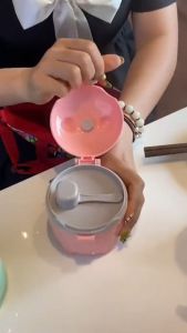 DLS Tempat Penyimpanan Susu Formula / Makanan Bayi Lanyard Design Travel Size 300 ML Hijau / Pink