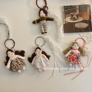 Korean Style Fat Doll Flower Keychain Cute Creative Plush Bag Pendant Student Gift Ideal for Festive Occasions