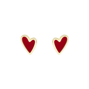 HEFANG Jewelry | Luxury Heart-shaped Earrings 14k Gold