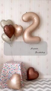 Bong Bóng Số Size Đại Màu Hồng Xanh Pastel Chụp Ảnh Sinh Nhật Trang Trí Sinh Nhật - MBBDECOR