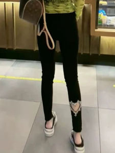 Summer Big Size High Waist Stretchy Slim Nine Points Ripped Skinny Jeans