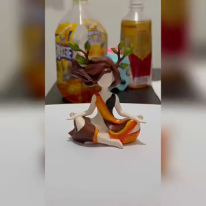 【Ready Stock&COD】DIVATEN Resin Goddess of Nature Sculpture Home Decoration Inner Harmony Meditation Yoga Figurine Abstract Serenity Growth Zen Statue Decorative Ornament