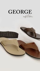 Hatchco Official - Sandal Kulit Pria GEORGE Edition Sandal Pria Casual Sandal Slide Pria Sandal Clasic Selop Pria Sandal Kulit Terbaru