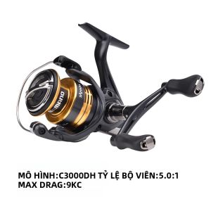 Máy Câu Cá Quay SHIMANO SAHARA Tỷ Lệ 5.0:1/6.2:1 Ống Kim Loại 3-11kg Công Suất Câu Cá Nước Mặn - Sông Đến Đại Dương