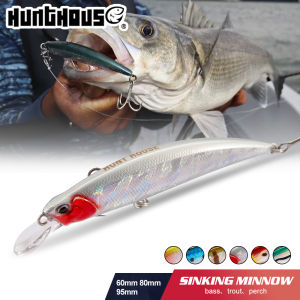 Hunthouse Spearfead Minnow Lure 80mm 13g Wobbler Sinking Hard Bait Long Casting Baits For Trout Perch Bass Fishing Tackle LW433