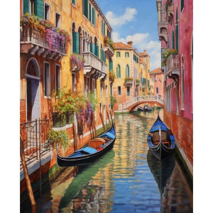 Paper Jigsaw Puzzle 500/1000/1200/2000PCS Blue Boat Landscape Scenery DIY Craft Hobby Wall Decor Gift