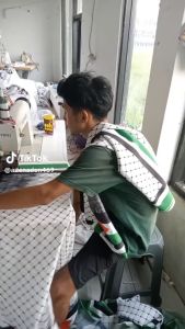 HIJAB SEGI EMPAT MOTIF PALESTINA TERBARU - JILBAB MOTIP PALESTINA