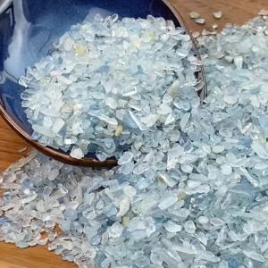 Mảnh Đá Aquamarine Tự Nhiên 50g/100g 1-5mm Đá Pha Lê Dùng Làm Tranh Ghép DIY & Thủ Công Đá Quý Hoàn Hảo Để Chế Tác