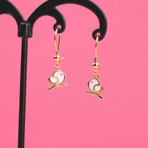 Collexion Charming Bird Earring Anting Anak Lapis Emas Gold Plated CX76220002G