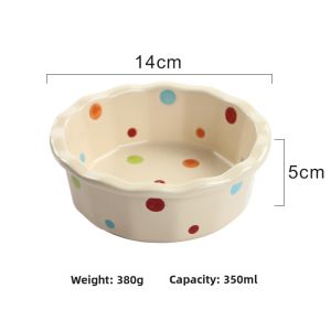 Polka Dotted and Cute Ceramic Bowls Multi-use