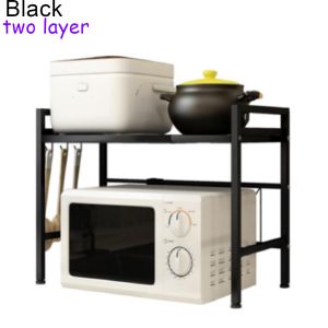 TRENY Extendable Microwave Oven Rack Adjustable Kitchen Stand Storage Shelf/Kitchen Spice Rack Rak Dapur Rak Rempah