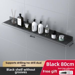 Wall-mounted Holeless Bathroom Shelf Aluminum
