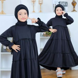 Gamis Aisyah - Gamis Anak Perempuan Model 3 Susun Dress Panjang Anak Cewek Muslimah Usia 1 sampai 12 Tahun