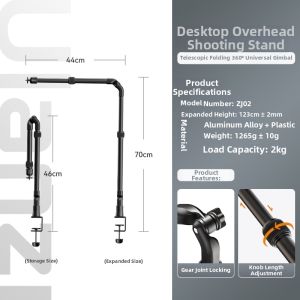 Ulanzi | Overhead Photography Stand C-Clamp Mechanical Arm Live Streaming Support