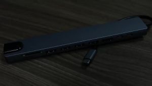 KEBIDUMEI 10-in-1 USB C Docking Station TYPE-C HUB 4K HDMI 100Mbps Ethernet PD 100W 4 USB Ports SD TF for Laptop MacBook Pro Air