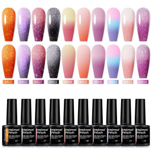 10pcs/set 7ml Temperature Changing Hot Gel Nail Polish Soakable LED Color Changing Nail Art Gel Varnish Nail Art