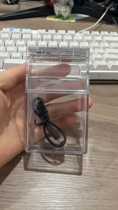 Transparent LED Colored Cigarette Case USB Cigarette Lighter Cigarette Case