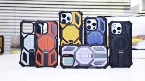 Military Armor Magnetic Metal Stand Case for IPhone Air 17 16 E 15 13 12 Pro Max 14 Plus 17E 16E Magsafe Mac Safe I Phone Cover