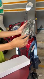 กระจกมองข้างมอเตอร์ไซค์ ใส่ได้รถ HONDA ทุกรุ่น สีดำ (ราคาต่อ1คู่)