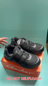 *SG Seller* Checker 2196 1401 White Black School Shoes Velcro Strap Student Primary Secondary Sneakers