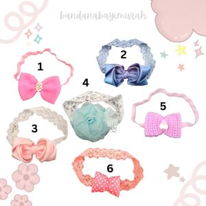 [PAKET HEMAT] [PAKET BUNDLING]MURAH Bandana Bayi Perempuan Premium / Headband / Karet Rambut / Bando Bayi/Baby Headband/ Headwrap/Bandana PHT22