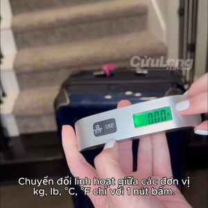 Cân Hành Lý Cầm Tay Điện Tử 50kg Cân Vali Xách Tay Bỏ Túi Có Nhiệt Kế Tiện Ích Du Lịch Đa Năng