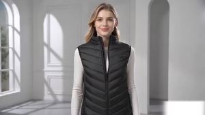 A Smart Winter Heating Vest with A USB Interface Featuring 11 Built-in Heating Zones. It Does Not Include A Portable Power Bank