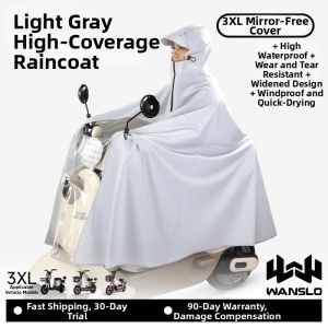 WANSLO | Raincoat for Electric Scooter Motorcycle Adult Single Person Full Coverage Rain Resistant Thickened
