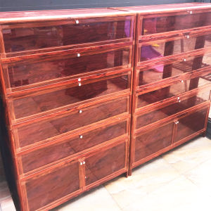 Antique Rosewood Aluminum Alloy Outdoor Shoe Cabinet Thickened and Large-Capacity Doorway Shoe Rack Waterproof and Sun Protection Corridor Balcony Cabinet