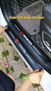 HONDA CITY CIVIC JAZZ HRV CRV ACCORD Car Door Rear Trunk Side Sill Carbon Fiber Sticker Anti-Scratch Protector
