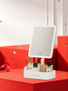 ASCINATE | Large Capacity Storage LED Makeup Mirror Desktop