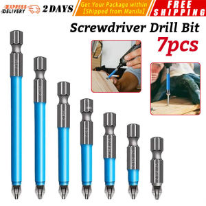 ❤️【Same Day Delivery】 【7Pcs/set】Mag-netic Anti-Slip Drill Bit 7Pcs Mag-netic PH2 Phillips Bits Set Strong Mag-netic Hand Tools Screwdriver Drill Bit 25mm-150mm Blue-Drill-Bit