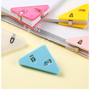1PCS Plastic Corner Clip Book Clip Simple Style Color Snack Clip Bill Clip Triangle Clip