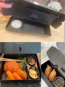 Thickened Disposable Sushi Packaging Box Waterproof Oil Proof Black Cover Kitchen Cooking Utensils BBQ Baking DIY Tools Dim Sum